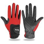 Kooloba Racquetball Glove - Pickleball Gloves for Men and Women, Featuring Anti-Slip Palm and Breathable Butterfly Net for Right Hand Red (Red, X-Large)