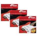 TIGER EGS-3-L Electric Guitar Strings - Light 10-46 (0.010-0.046) - Pack of 3 Sets