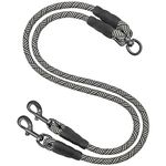 Mycicy Double Dog Leash Coupler, for Two Dogs, No Tangle 360° Swivel Rotation Dual Strong Lead, for Large Medium Small Puppy Dogs