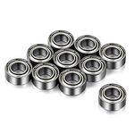 3DINNOVATIONS MR105ZZ Bearings 5x10x4mm Ball Bearing, Double Shielded Miniature Ball Bearings for Skateboard, Micro Motor, 3D Printer, Office Equipment (Pack of 10 Pcs)