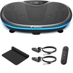 MERACH Vibration Plate Exercise Machine, 4D Whole Body Workout Vibrating Platform with Bluetooth Light Pull Cord, Home Fitness Equipment for Women Men