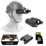 Generic Head Mounted Night Vision Goggles, Military Grade Night Vision Binoculars, with a 32GB Memory Card Tactical Helmet for Hunting Surveillance.