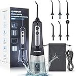 Water Flosser for Teeth Cordless, INSMART Electric Water Dental Pick Portable Oral Irrigator, 300ML Water Jet Tooth Cleaner Gentle on Gums, Removes Plaque & Food Particles, Black