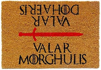 koko doormats Felpudo Entrada casa Originales, Felpudo Original Valar Morghulis |Felpudos Originales y Divertidos para Entrada casa Puerta, terraza o jardín | Fibra de Coco y PVC | 40x60x1.5 cm