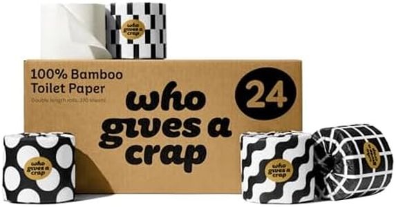 Who Gives A Crap – Premium Bamboo Toilet Roll | Box of 24 Toilet Rolls (3-Ply, 370 Sheets) | Soft, Strong, Sustainable, Biodegradable, Plastic-Free