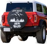 JUMIAP 35" Spare Tire Cover Compatible with 2021-2024 Ford Bronco Accessories 35-Inch (with Back-up Camera) Wildtrak, Everglades & All Upgraded Models