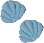 Inflatable Bath Pillow with Suction Cup Pack of 2 – Terry Cloth Covered for Extra Comfort