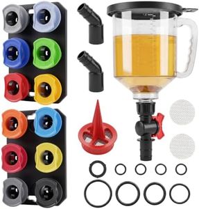 27PCS Engine Oil Funnel Kit, 12 Adapters, Magnetic Trays for Cars