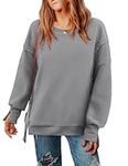 Zeagoo Womens Fuzzy Fleece Sweatshirts Oversized Crewneck Long Sleeve Pullover Tops Casual Lightweight Fall Jackets 2024
