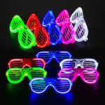 25 Packs LED Glasses 5 Neon Colors Glow In The Dark Party Supplies Favor for Kids Adult Glow sticks Glasses fit Halloween