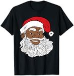 Black Jolly Santa T-Shirt - Fun African American Santa T-Shirt