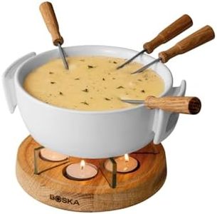 Boska Twinkle Cheese Fondue Pot - Great for Meat, Chocolate, and Cheese Snack - Serve 4 Persons Wedding Registry Items Kitchen Gifts for Family Housewarming - Use with Fondue Sticks