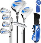 8 Pieces Complete Golf Club Set for Men Left or Right Handed – Mens Golf Clubs Full Set with Fairway Wood, Hybrid, Irons, Putter & Lightweight Bag – Beginner Friendly, Best Value, Distance & Accuracy