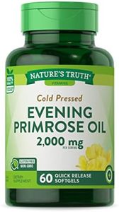 Evening Primrose Oil Capsules | 60 Softgels | Cold Pressed | Non-GMO, Gluten Free | By Nature's Truth