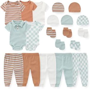 JELYLOVE Unisex Baby Boy Girl Bodysuits Sets 20 Pack Cotton Casual New Born Clothes Comfort Infant Outfit Essentials
