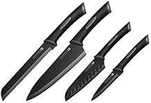 Scanpan 18998 4 Piece Knife Set, Black/Grey