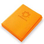 Primasole Folding Travel Yoga Mat Foldable light weight Easy to carry to Workout Fitness Class Beach Park Travel Picnics 4mm thick Coral Red Orenge Color PSS91NH026A