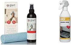 Glart Kitchen Cupboard Door Cleaner 250ml and Universal Waffle Cloth, White & HG Grease Away Cleaner, Simple and Strong Kitchen Degreaser, Removes Fat and Oil Easily - 500 ml Spray