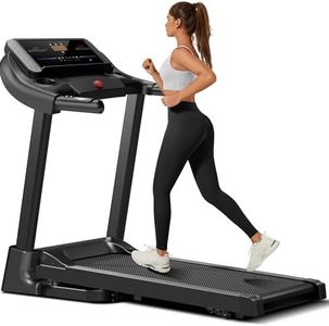 CURSOR FITNESS Home Folding 3 Level Incline Treadmill with Pulse Sensors, 3.0 HP Quiet Brushless, Speed Up to 8.7 MPH, 300 LBS Capacity
