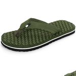 DOCTOR EXTRA SOFT House Slipper for Men's Care |Orthopaedic | Diabetic | Comfortable | Cushion | Flip-Flop Men's and Boy’s Home Slides for Daily Use Bubble Softy D-30-Olive-7 UK