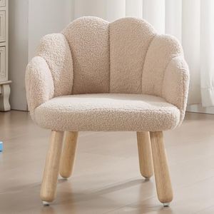 DAYAOUTDOOR Toddler Chairs, Kids Chairs with Solid Wooden Frame, Toddler Armchair Comfy, Upholstered Kids Chair with Flower Back, Kid Sofa, Toddler Couch for Playroom, Kindergarten & Preschool, Khaki