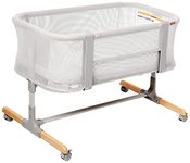 Skip Hop Baby Bassinet, Cozy Up 2-in-1 Bedside Sleeper & Bassinet, Grey