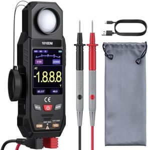 Proster 2-in-1 Lux Meter & Multimeter Auto-Ranging 199999 Lux 600V