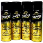 4 x Sovereign Turbojet Air Sanitiser Lemon Sherbet Blast Spray Can