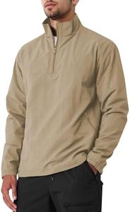 MorwenVeo Men's Casual Quarter Zip Pullover Lightweight Golf Track Jacket Stylish Windbreaker For Outdoors & Travel
