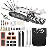 Bike Tool Kit, 17 in 1 Multifunction Bike Tools & Equipment, Bike Repair Kit, Puncture Repair Kit, Bike Repair Tool Kit, Bicycle Tire Patch Kit for Mountain Bike Road Bikes