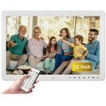 Digital Photo Frame - TEKXDD 12 inch Smart Digital Picture Frame with 1280 * 800 Display Screen, Support Video, Music, Picture Multi Mode Play, Photos Auto-Rotate, Calendar, Clock, Remote Controller