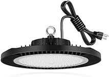 LEDMO UFO LED High Bay Light Aluminum 150W 21,000lm [600W HID/HPS Replacement] 5000k 5’Cable with 110v US 3 Plug Hang Hook for Warehouse Garage Barn