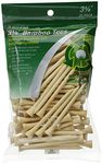 JEF World of Golf 718 3-1/4 Inch Bamboo Golf Tees (100 Pack), Natural