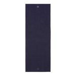 Manduka Yogitoes Yoga Towel – Rubber Grip Dots Non-Slip Bottom, Quick Dry Fitness Towel for Hot Yoga, Pilates, Exercise - 79 Inch, Midnight