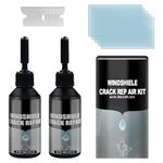GLISTON Car Windsreen Repair Kit for Chips and Cracks, Bulls-Eye, Spider Web, Star-Shaped, 20ML*2