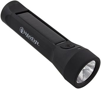Hybridlight Journey Hybrid Solar/Rechargeable Flashlight, Black, 160 lm