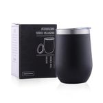 Sivaphe Insulated Travel Coffee Mug with Lid Stinaless Steel Stemless Wine Glasses Cup 12 fl.oz Tumbler Thank You Gift Ideas for Teacher Doctor Coach