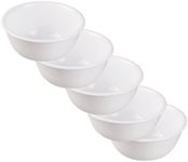 Corelle J406-N CP-9633 Plate, Plate Outer Diameter 3.7 x Height 1.8 inches (9.5 x 4.5 cm), Unbreakable, Lightweight, Winter Frost White, Small Bowl, Set of 5