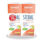 Boiron Stodal Adult Sugar Free (Twin Pack) Homeopathic Medicine for Dry & Wet Cough. Day and night use. 2 x 200ml
