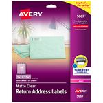 Avery Easy Peel 1/2 x 1 3/4 Inch Clear Return Address Labels 2000 Pack (5667)