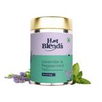 Hot Blends Lavender & Peppermint Tea 100% Natural Lavender Flower blended with Whole Leaf Tea |Jar Pack 100 Gram