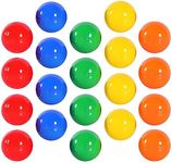 Ciieeo 50Pcs Raffle Balls Hollow Balls Small Fillable Balls Ornament with No Number for Party Favors 3CM 5 Color