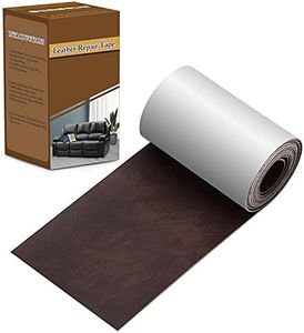 Leather Tape 3X60 Inch Self-Adhesive Genuine Leather Repair Patch for Sofas, Couch, Furniture, Drivers Seat(Dark Brown)