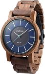 ZEITHOLZ Wood Watches for Men, Solar Watch, Gifts, Analog Watch, Sonnenberg Collection 40mm, 100% Natural Wood with Japanese Quartz Movement. (Walnut)