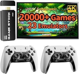 FCHOZY 2026 Upgraded Retro Gaming Console, Nostalgia Game Stick Pro, Classic Video Games with 4K HDMI, 20,000+ Games and 23 Emulators, Upgraded Dual 2.4G Wireless Controllers 64GB