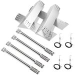 GFTIME Heat Plates Shield Tent, Burner Tube Stainless Steel Grill Replacement Parts Kit for Master Forge 1010037 1010048 Gas Grill