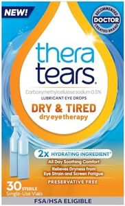 TheraTears Dry & Tired Preservative-Free Eye Drops for Dry Eye Relief and Daily Eye Care, 30 Single-Use Vials