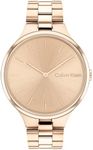 Calvin Klein Linked Bracelet IP Carnation Gold Steel Dial Women's Watch