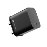 Portronics Adapto 20C Type C 20w Adapter for iPhone 14/14 Plus/ 14 Pro/ 14 Pro Max, iPhone 13/13 Pro/13 Pro Max/13 Mini, 12/12 Mini/ 12 Pro Max, iPhone 11 Series with PD 3.0, (Black)