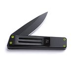 Whitby Pocket Knife, 2.5" Mint Stainless Steel Folding Knives Charcoal Grey Finish, Stylish High Performance, Non Locking EDC Blade, Portable for Camping Hiking Backpacking